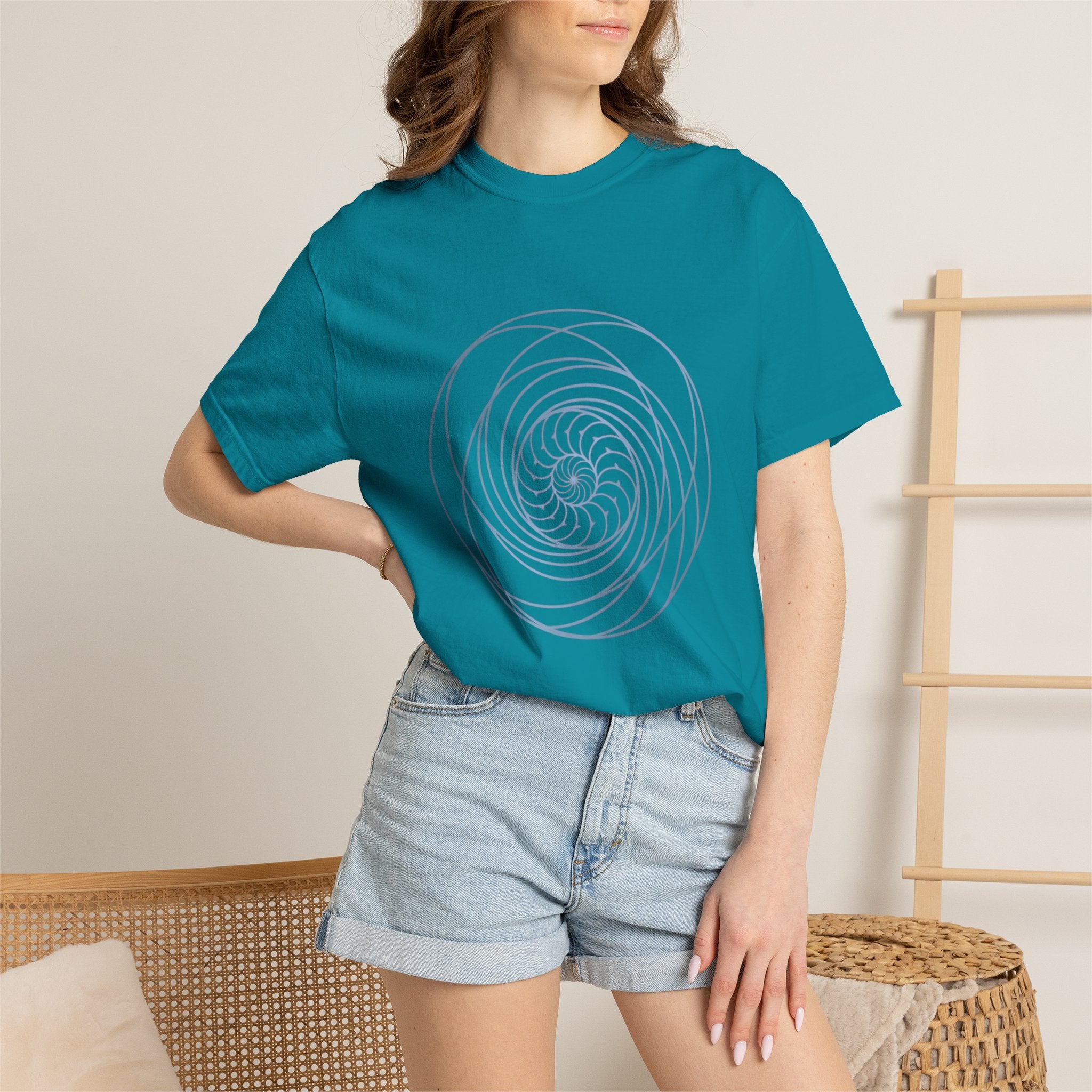 Spiral Mandala Tee | Minimal Sacred Geometry Graphic | Create Collection
