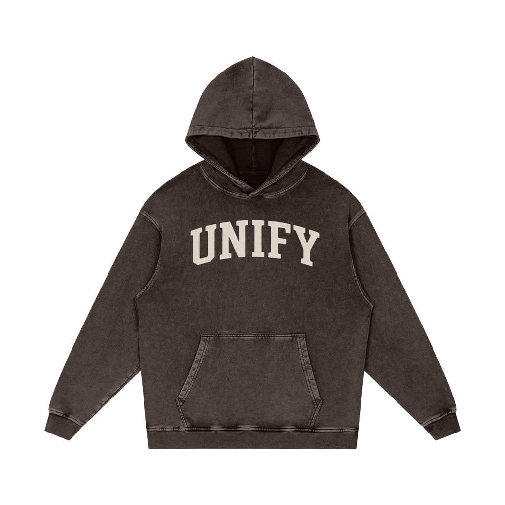 Snow Washed Loose Cotton Hoodie