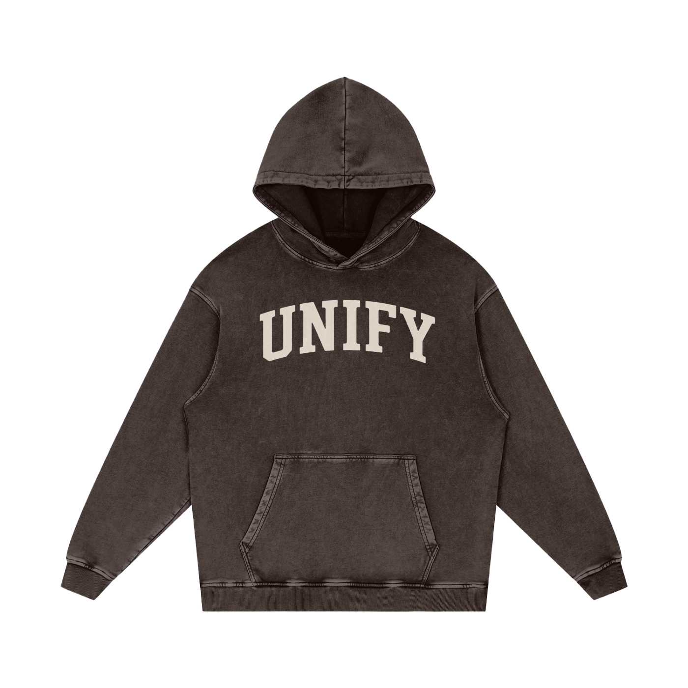 Snow Washed Loose Cotton Hoodie