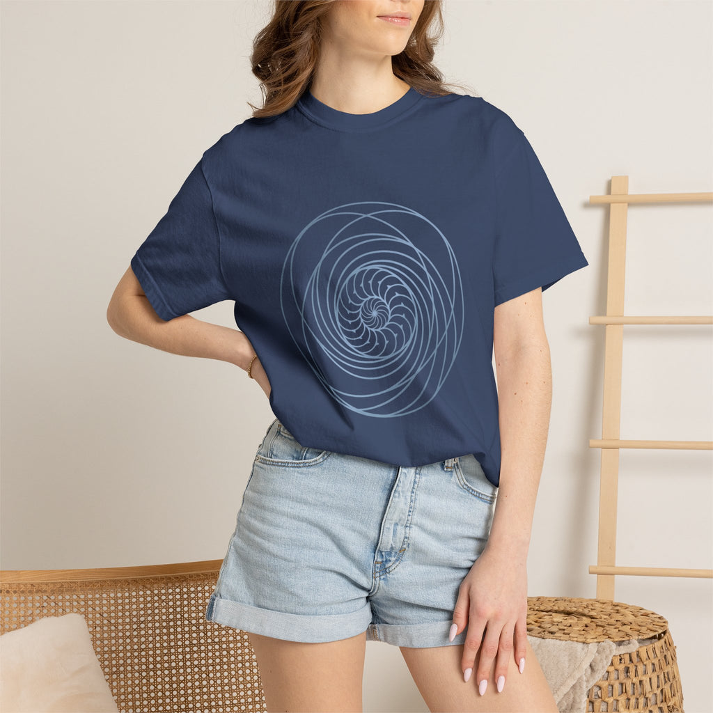 Spiral Mandala Tee | Minimal Sacred Geometry Graphic | Create Collection