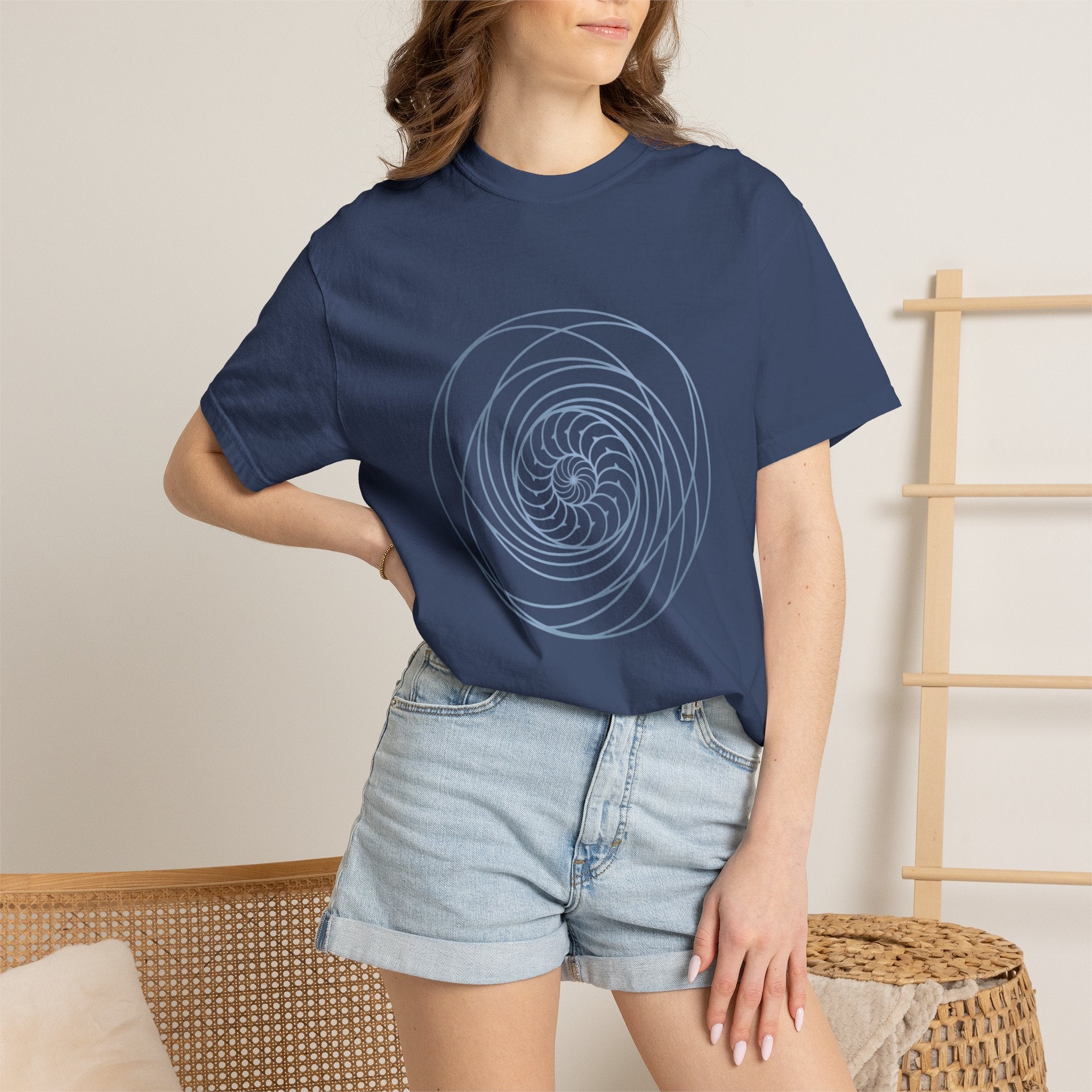 Spiral Mandala Tee | Minimal Sacred Geometry Graphic | Create Collection