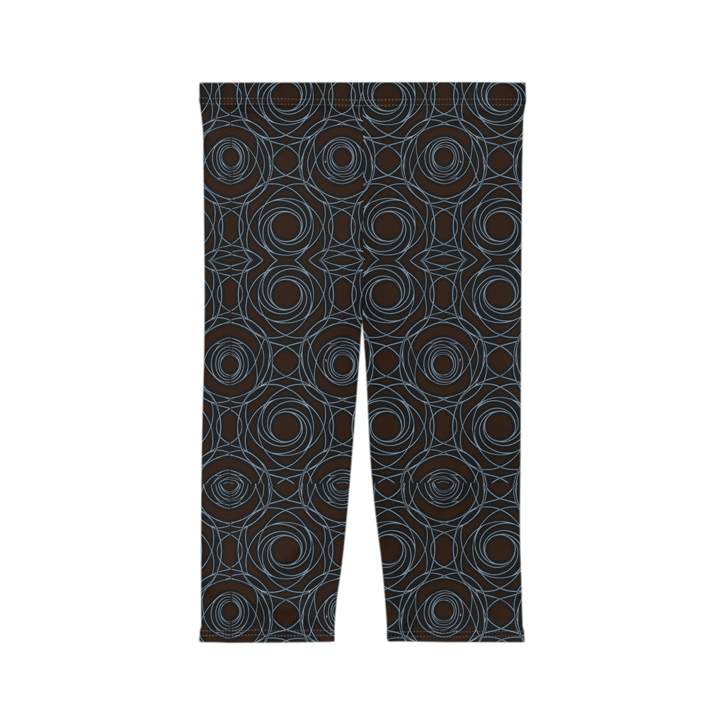 Stay Strong Spiral On Capri Leggings | Vortex Energy Leggings | High-Waisted Sacred Geometry Activewear | Flow State Fitness Wear | Frequency Apparel