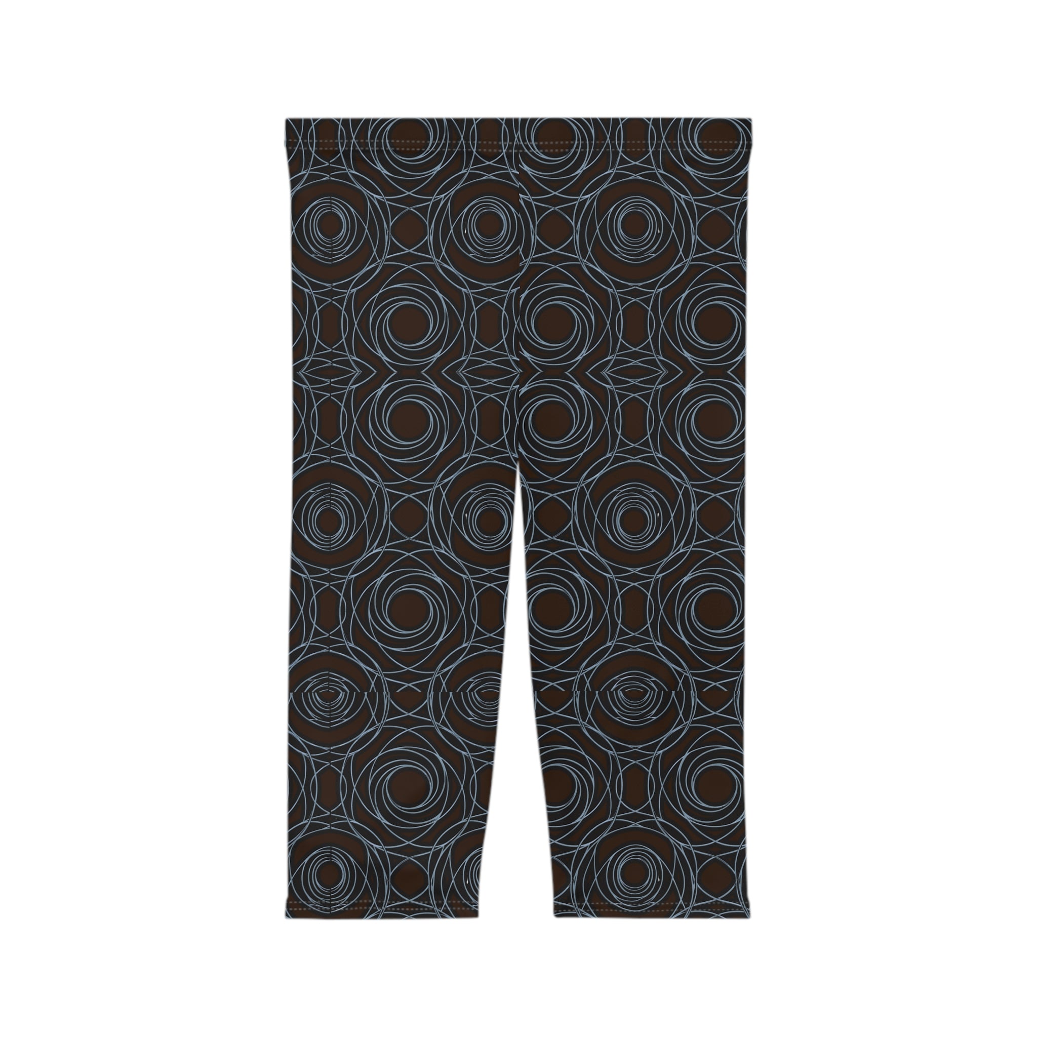 Stay Strong Spiral On Capri Leggings | Vortex Energy Leggings | High-Waisted Sacred Geometry Activewear | Flow State Fitness Wear | Frequency Apparel