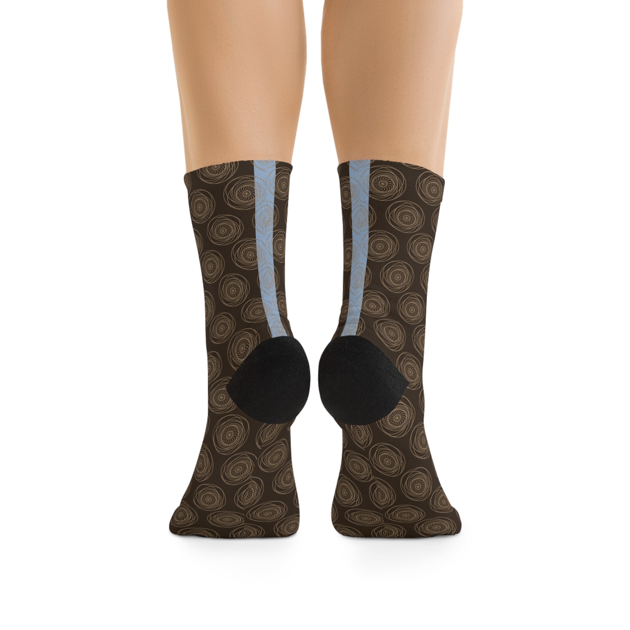 Stay Strong & Spiral On Socks | Sacred Geometry Crew Socks | Vortex Flow Energy Wear