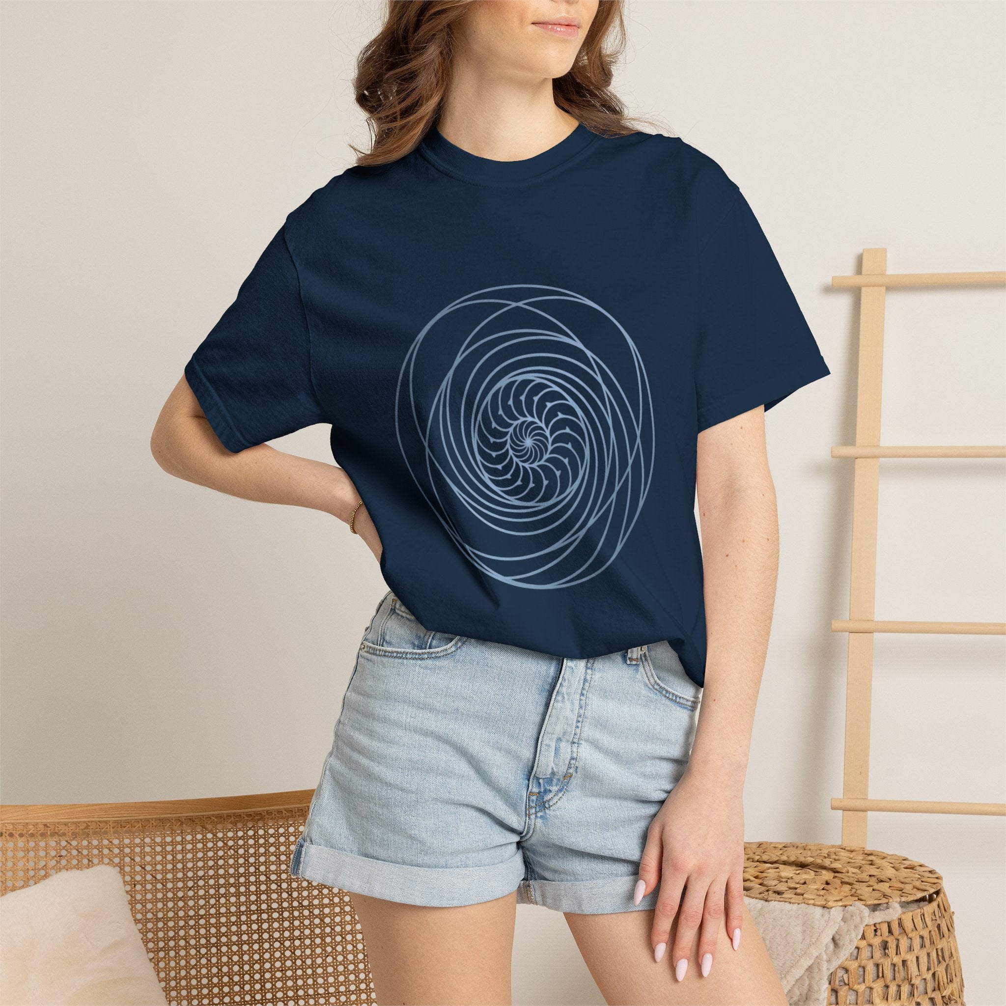 Spiral Mandala Tee | Minimal Sacred Geometry Graphic | Create Collection
