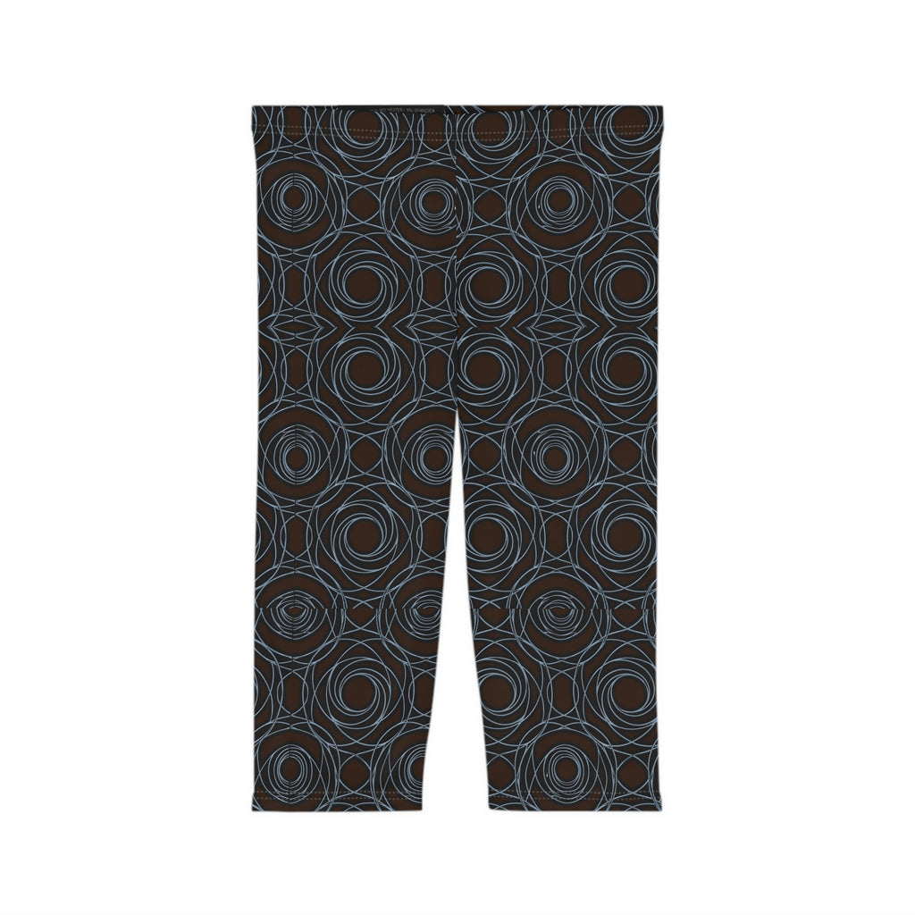 Stay Strong Spiral On Capri Leggings | Vortex Energy Leggings | High-Waisted Sacred Geometry Activewear | Flow State Fitness Wear | Frequency Apparel