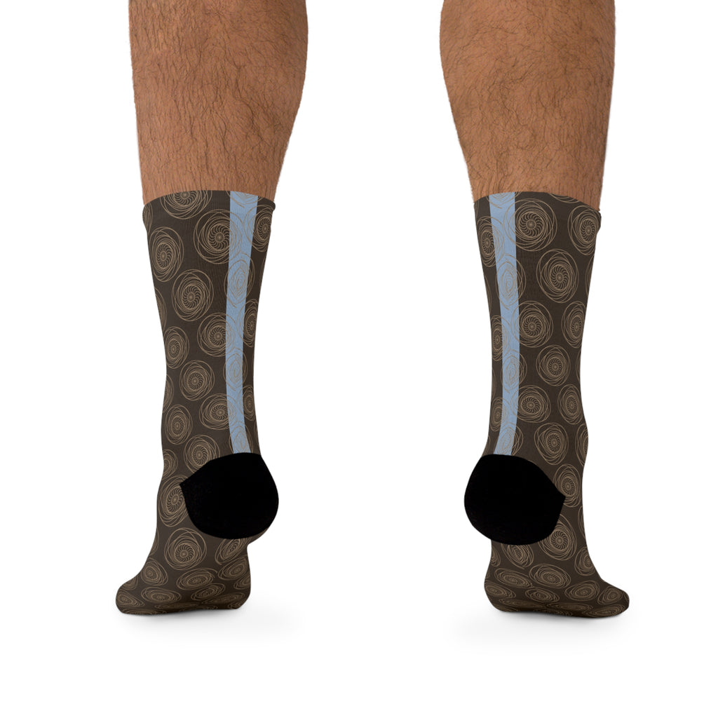 Stay Strong & Spiral On Socks | Sacred Geometry Crew Socks | Vortex Flow Energy Wear