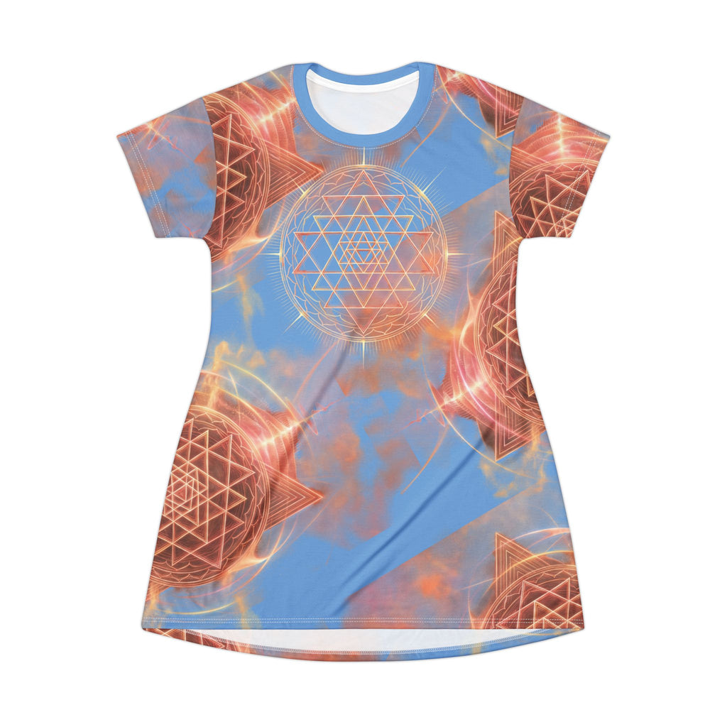 Merkaba Activation Dress | Sacred Geometry Energy Dress | Masculine Feminine Balance Apparel | High-Frequency Alignment Wear