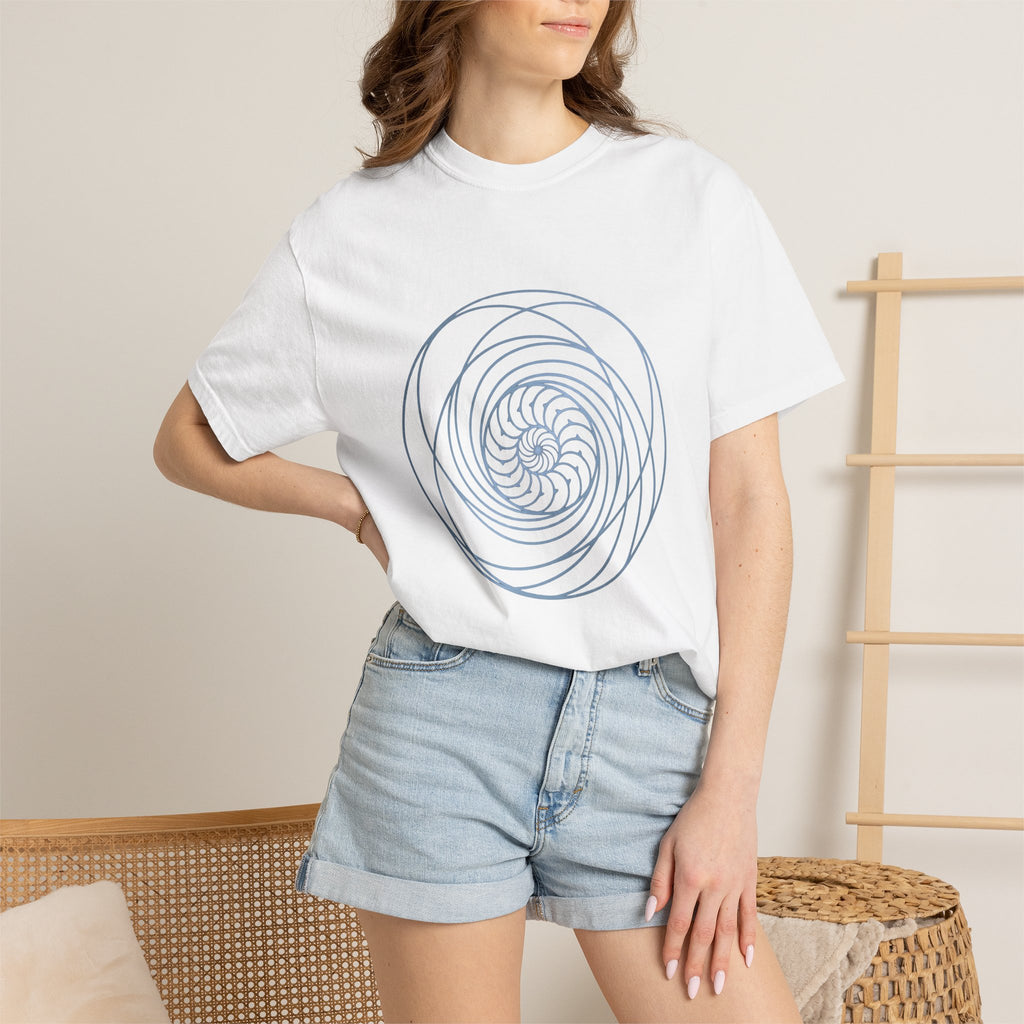 Spiral Mandala Tee | Minimal Sacred Geometry Graphic | Create Collection
