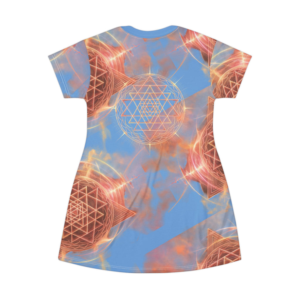 Merkaba Activation Dress | Sacred Geometry Energy Dress | Masculine Feminine Balance Apparel | High-Frequency Alignment Wear