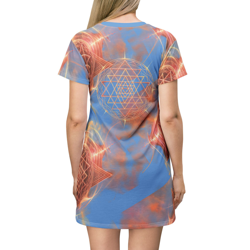 Merkaba Activation Dress | Sacred Geometry Energy Dress | Masculine Feminine Balance Apparel | High-Frequency Alignment Wear