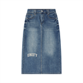 Women’s Vintage Wash Denim Skirt