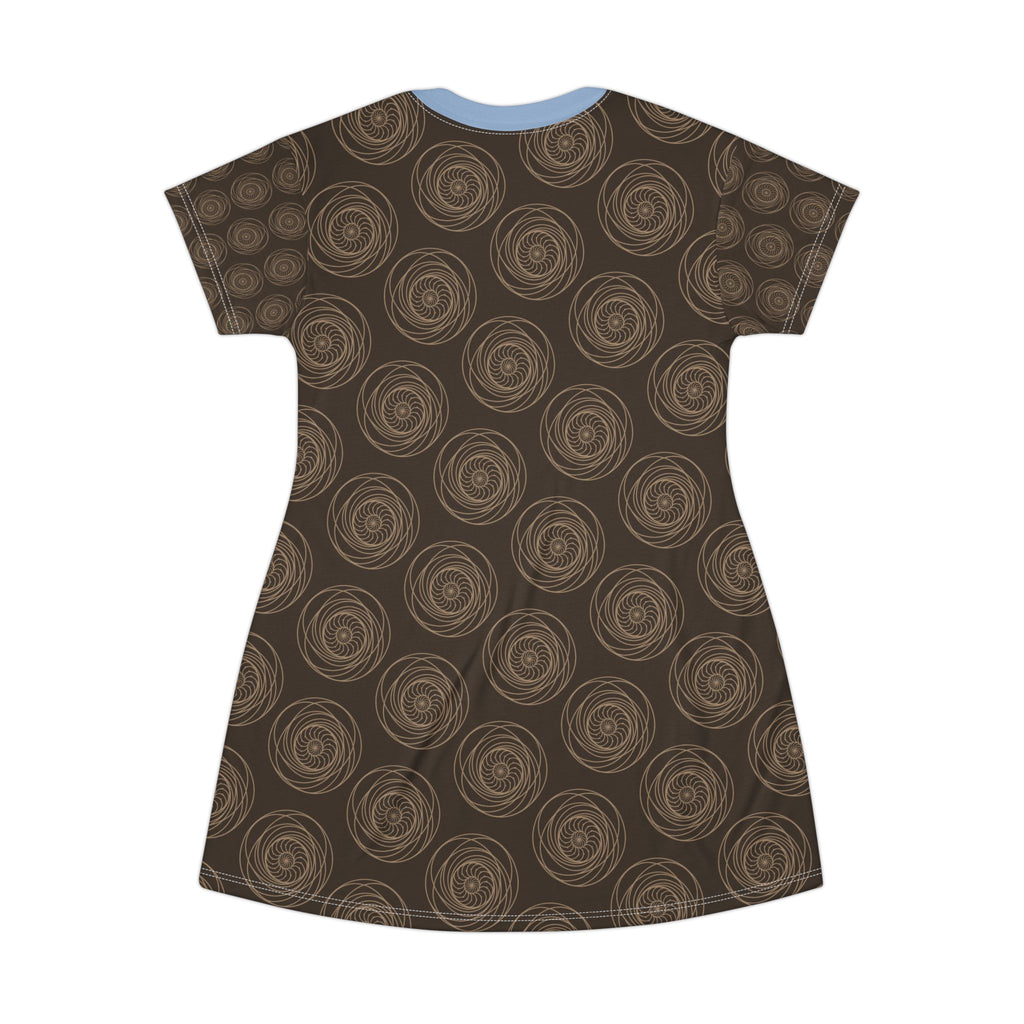 Stay Strong & Spiral On T-Shirt Dress | Sacred Geometry Apparel | Spiritual Flow Wear