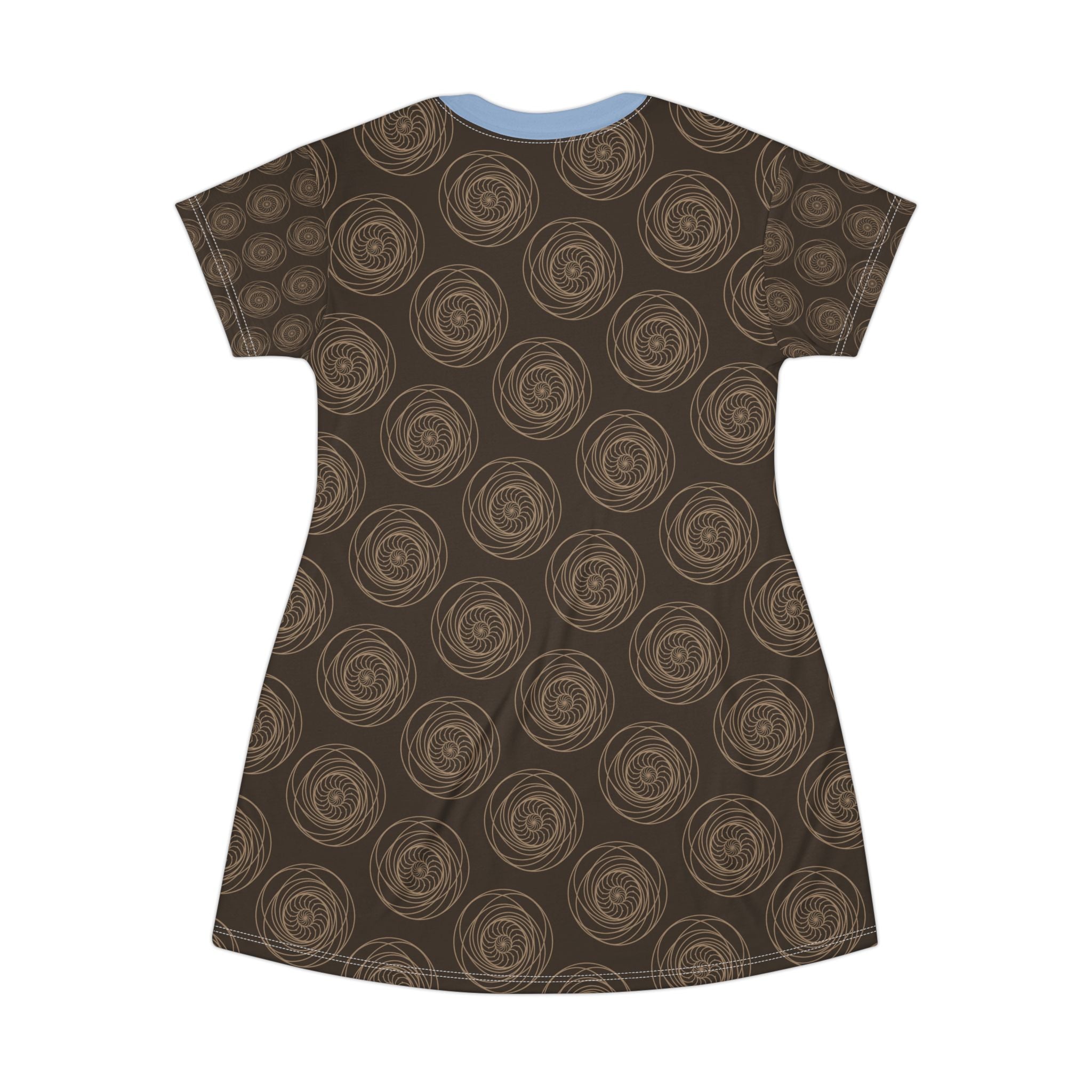 Stay Strong & Spiral On T-Shirt Dress | Sacred Geometry Apparel | Spiritual Flow Wear